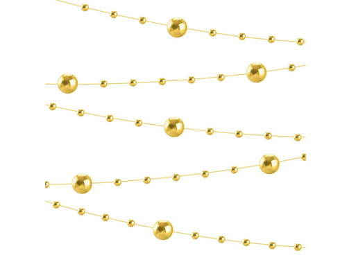 Gold pearl garland - 650 cm - 1 pcs.