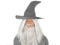 Kapelusz czarodzieja szary na Halloween - 1 szt.