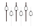 Jolly Ghost straws for Halloween - 6 pcs.