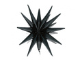 Balon foliowy Gwiazda czarna matowa 3D - 50 x 46 cm - 1 szt.