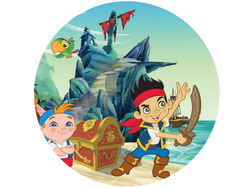 Decorative cake wafer Jake and the Pirates of Neverland - 20 cm