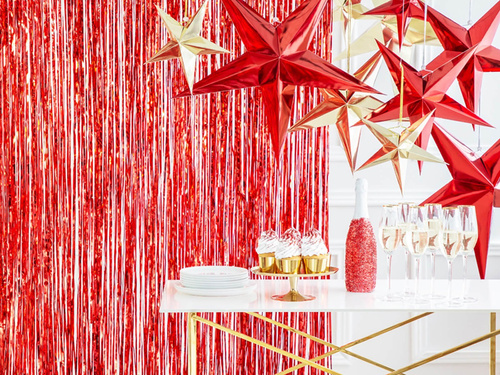 Hanging decoration paper star red - 45 cm