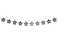 Banner with stars for 50th birthday - black - 14 pcs.