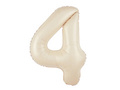 Foil balloon cream number 4 - 100 cm - 1 pc.