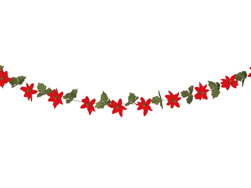 Garland Poinsettia - 200 cm