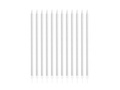 Birthday candles, silver - 12 pcs