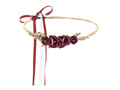 Wreath with flowers maroon - 1 item.