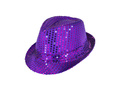 Kapelusz z cekinami fioletowy - 1 szt.