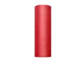 Smooth red tulle - 15 cm x 9 meters - 1 item.