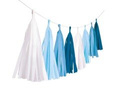 Blue tassel garland - 1 piece.