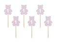 Cake picks teddy bears with 1 - 6 pcs.
