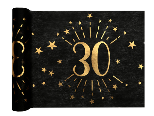 Table runner decoration with print for 30th birthday Sparkling - 30 cm x 5 m - 1 pcs.