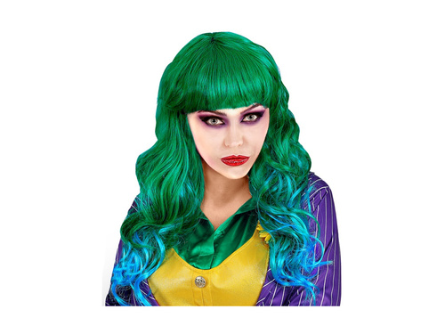 Peruka złego klauna zielona