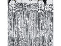Kurtyna - zasłona na drzwi srebrna - 100 x 250 cm