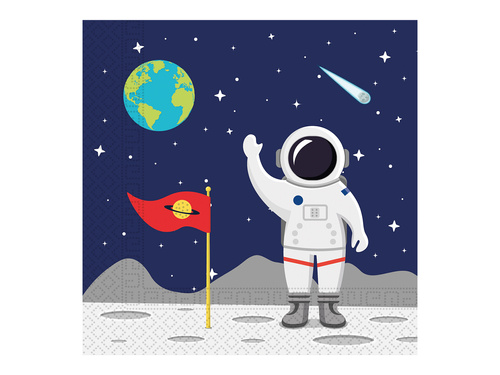 Serwetki urodzinowe Kosmos - 33 cm - 20 szt.