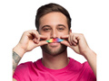 Self-adhesive moustache Rainbow - 6 pcs