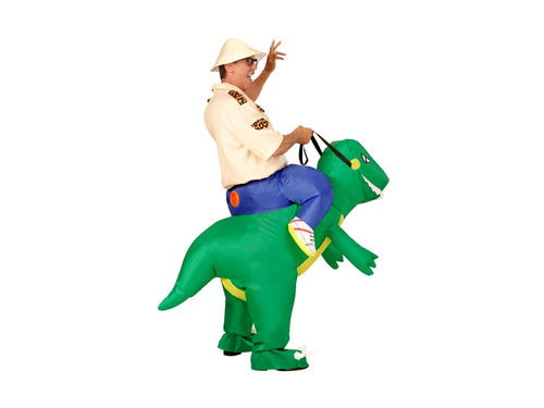 Dmuchany strój odkrywcy na dinozaurze