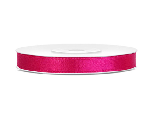 Satin ribbon, c. pink, 6 mm / 25 m, 1 pc.