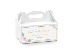 Decorative cake box white - 6 pc