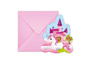 Birthday invitations Unicorn - 6 pcs.