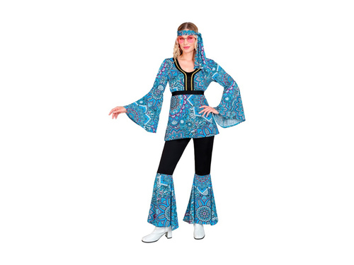 Strój Hipiski z Lat 60. - niebieska mandala