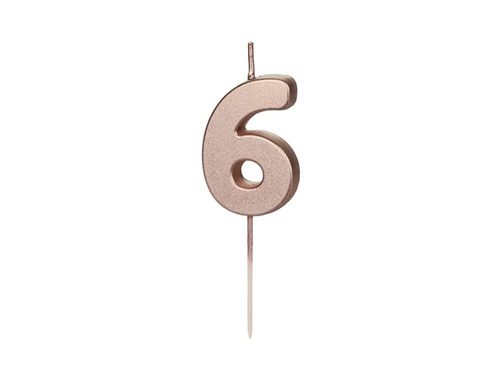 Rose Gold Candle no 6 - 1 pc