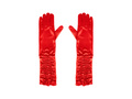 Rękawiczki karnawałowe czerwone długie - 42 cm