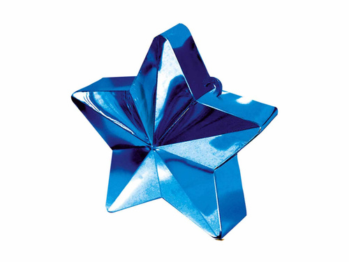 Helium-filled balloon weights - Star blue - 170 g.