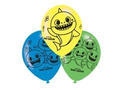Baby Shark latex balloons - 27,5 cm - 6 pcs