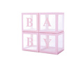 Set of balloon boxes Baby pink - 4 pcs.