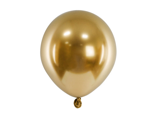 Glossy gold latex balloons - 12 cm - 50 pcs.