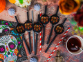 Dia De Los Muertos straws - 6 pcs.