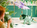 3D Triceratops green foil balloon - 93 x 49 cm - 1 pc.