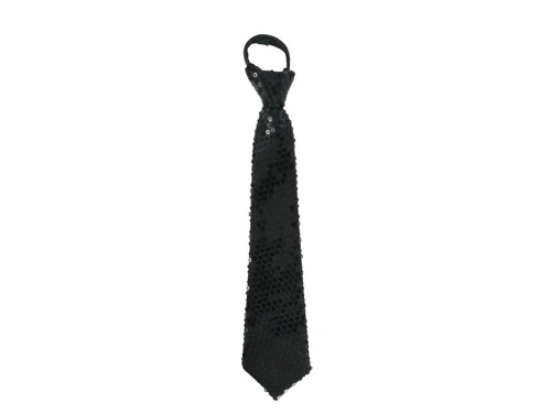 Black sequin tie