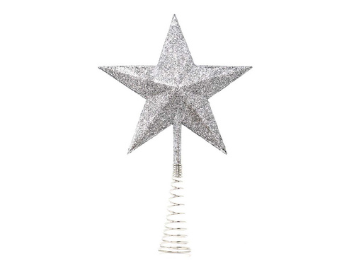 Tree top star silver - 23 cm - 1 pc