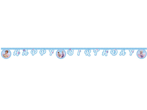 Happy Birthday banner Happy Birthday Frozen 2 - Land of Ice Wind Spirit - 1 pcs.