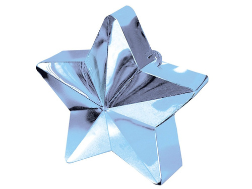 Helium-filled balloon weights - Blue star - 170 g.