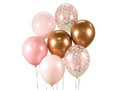 Zestaw balonów różowo-miedziany - 30 cm - 7 szt.