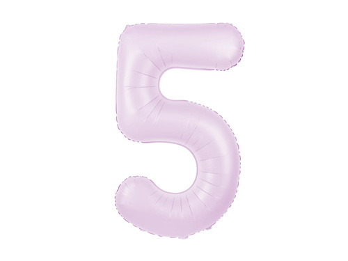Number 5 Lilac Foil Balloon - 100 cm - 1 pc