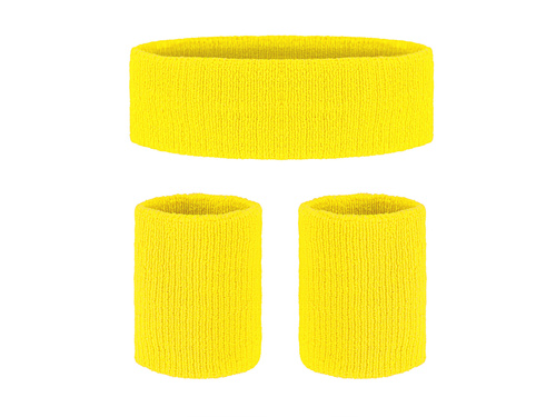 Opaski neonowe żółte Disco lata 80-te - 3 szt.