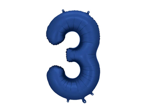 Number 3 Foil Balloon - 86 cm - 1 pc