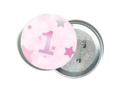 Birthday pin Stars pink - 1 pc.