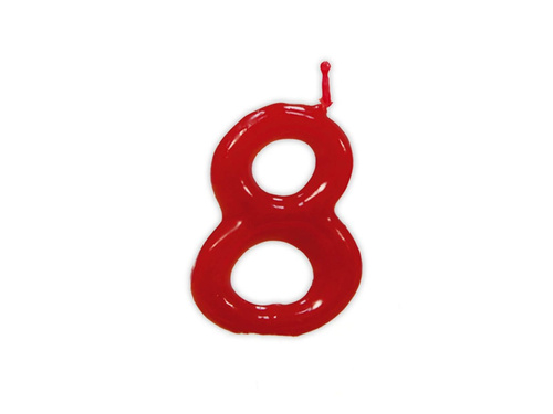 Numeral birthday candle "8" - 1 pc