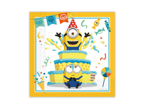 Birthday napkins Minions - 33 cm - 20 pcs.