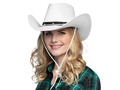 Kapelusz kowbojski biały - 1 szt.