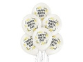 Balony metaliczne Happy Birthday - 12" - 6 szt.