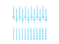 Birthday candles blue - 24 pcs