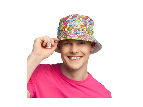 Kapelusz typu bucket Rave Pop Art