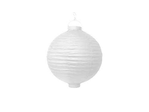 Glowing garden paper lantern 20 cm, white, 1 pcs.