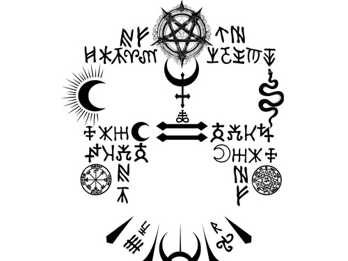 Tatuaż Satanista  - 1 szt.